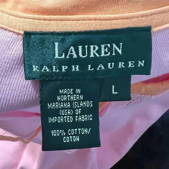 Ralph Lauren Women Tank Dress Size Large Pink Tunic pullover 100 cotton - Picture 10 of 11